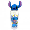 BORRACCIA TRITAN 3D 560ML TAPPO CON TESTONE STITCH DISNEY ORIGINALE BOTTIGLIA IN PLASTICA TRASPARENTE RIGIDA CON STAMPA