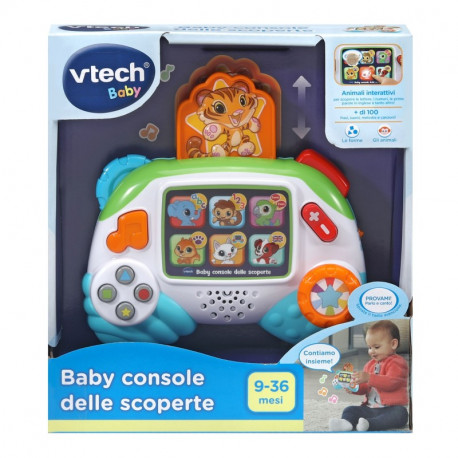 BABY CONSOLE DELLE SCOPERTE DEI NUMERI LE LETTERE PRIME PAROLE IN INGLESE FORME ANIMALI PARLA E CANTA BABY 9-36 MESI