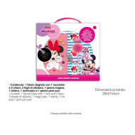 SET DISNEY JUNIOR MINNIE LIBRODIARIO SEGRETO LUMINOSO CON LUCCHETTO+PENNA POMPOM+PENNA MAGICA+TIMBRO+INCHIOSTRO+STICKER