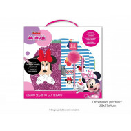 SET DISNEY JUNIOR MINNIE LIBRODIARIO SEGRETO GLITTER CON LUCCHETTO+PENNA POMPOM+PENNA MAGICA+TIMBRO+INCHIOSTRO+STICKER