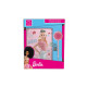 SET MATTEL JUNIOR LIBRODIARIO SEGRETO CON PAILLETTES REVERSIBILI + PENNA POMPOM BARBIE MATTEL DIARIO CON LUCCHETTO