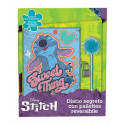 SET DISNEY JUNIOR LIBRODIARIO SEGRETO CON PAILLETTES REVERSIBILI + PENNA POMPOM STITCH DISNEY DIARIO CON LUCCHETTO