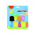 TEXTURES BRUSHES SET 5 PENNELLI PER BAMBINI 4 PENNELLI SPUGNA 1 PENNELLO SETOLA IMPUGNATURA ERGONOMICA BABY LINE KEYROAD