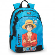 ZAINO SCUOLA ORGANIZZATO ONE PIECE 43HX32X23CM 3 ZIP 3 SCOMPARTI SPALLACCI REGOLABILI E IMBOTTITI PANINI SCUOLA ITALY