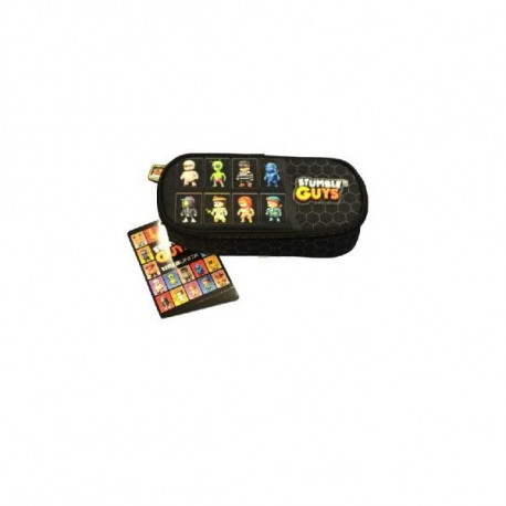 ASTUCCIO SCUOLA OVAL CARDS STUMBLE GUYS 23X10X6CM NERO CON STAMPA PERSONAGGI 1 ZIP PATTINA PORTAPENNE POOL OVER ITALY