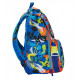 SJ GANG ZAINO SCUOLA BLU TRICKYLED BOY DOPPIO SCOMPARTO ESTENSIBILE CON ZIP LATERALI 27X41X22CM 31LT SEVEN JUNIOR ITALY