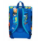 SJ GANG ZAINO SCUOLA BLU TRICKYLED BOY DOPPIO SCOMPARTO ESTENSIBILE CON ZIP LATERALI 27X41X22CM 31LT SEVEN JUNIOR ITALY