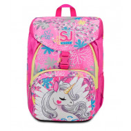 ZAINO SCUOLA PRIMINO SJ GANG UNICORN LED GIRL 27X36X19CM 21LITRI MONOSCOMPARTO 2 TASCHE MULTICOLOR SEVEN JUNIOR ITALY