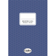REGISTRO CASSA ENTRATE E USCITE 96 PAGINE F.TO 17X24CM CIERRE REGISTRI MADE IN ITALY