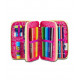 ASTUCCIO SCUOLA 3ZIP LIBRO SJ GANG UNICORNLEDGIRL 45PZ.PENNA CANCELLABILE PILOT+COLORI+PASTELLI4.0+ACCESSORI SEVENJUNIOR