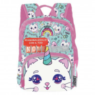 ZAINO ASILO KIDS UNICORN CON ADESIVI PER PERSONALIZZARLO CON IL TUO NOME ZAINETTO 1ZIP 31X22X10+5CM CON TASCA TERMICA
