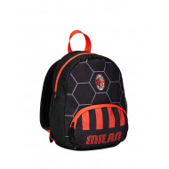 SEVEN ZAINETTO ASILO SMALL AC MILAN ROSSONERO 23X30X10CM TASCHE LATERALI PORTA BORRACCIA TASCA FRONTALE SEVEN ITALY