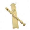 FLAUTO YAMAHA SOPRANO/DESCANT RECORDER GERMAN YRS-23.COLORE BEIGE CON CUSTODIA IN STOFFA