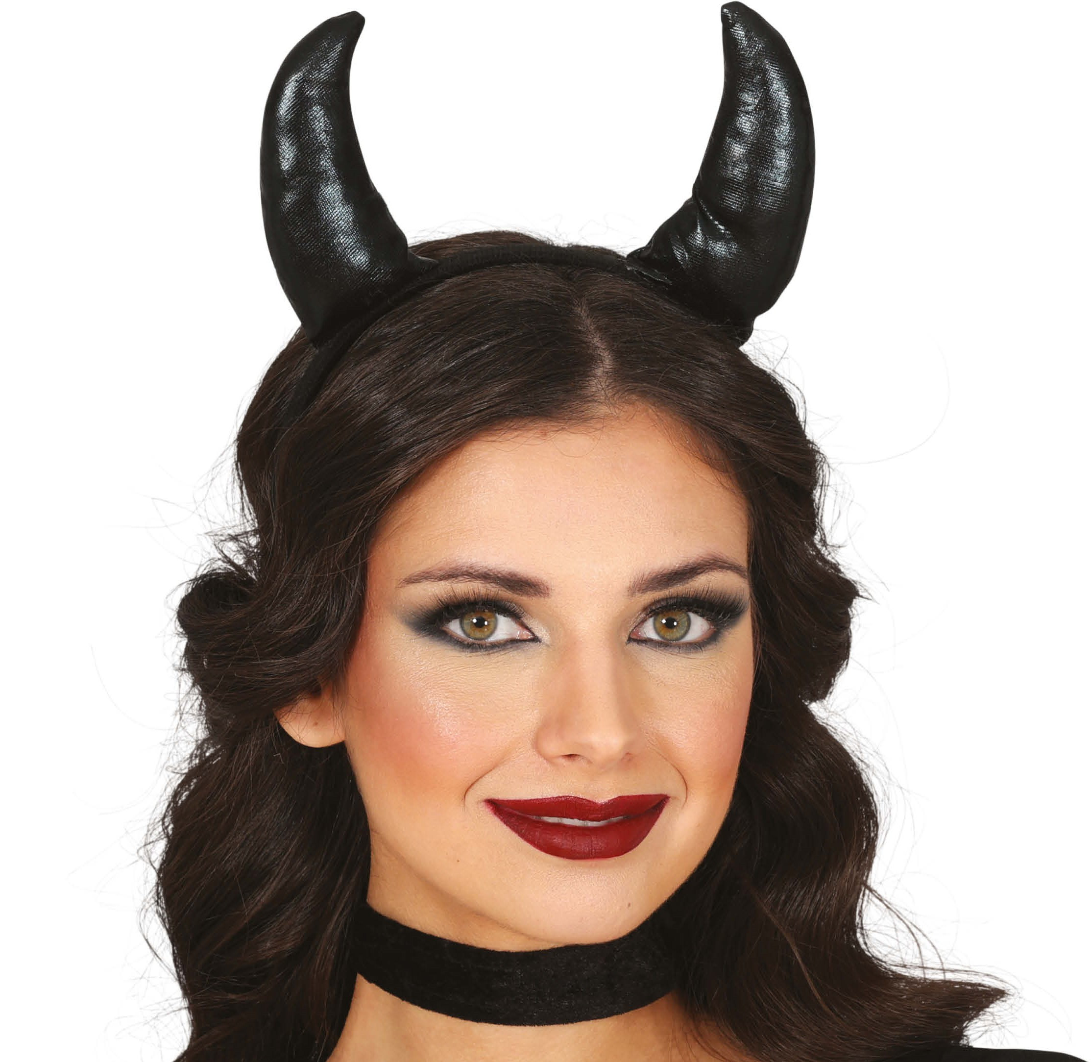 CERCHIETTO DIAVOLETTA CORNA NERE PER TRAVESTIMENTI HALLOWEEN/CARNEVALE E  SCENE A TEMA DIAVOLO DEMONIA NERA DONNA SEXY Parole e Pensieri