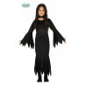 COSTUME STREGA BABY 3/4 ANNI PER TRAVESTIMENTI A HALLOWEEN CARNEVALE E SCENE A TEMA FAMIGLIA ADDAMS MORTICIA NO ACCESSOR