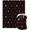 PLAID AGNELLATO AC MILAN 1899 C/LOGO COPERTA MORBIDA 130X160CM DOPPIO STRATO LETTO DIVANO OFFICIAL PRODUCT HERMET ITALY