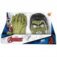 AVENGERS SET HULK MASCHERA E GUANTI BAMBINO DA 3 ANNI IN SÙ PER TRAVESTIMENTI DI CARNEVALE SUPEREROE MARVEL NO ACCESSORI
