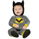 COSTUME SUPEREROE BABY 18/24 MESI VESTITO SUPERBABY NIGHT TUTA CON CAPUCCIO DA PIPISTRELLO A TEMA BATMANNO ACCESSORI