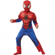 COSTUME SPIDER MAN LUSSO 7/8 ANNI VESTITO CARNEVALE TUTA IMBOTTITA E MASCHERA ORIGINAL MARVEL UOMO RAGNO NO ACCESSORI