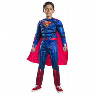 COSTUME SUPERMAN DELUXE 5/7 ANNI VESTITO CARNEVALE TUTA IMBOTTITA E MANTELLO DC COMICS ORIGINAL SUPEREROE NO ACCESSORI