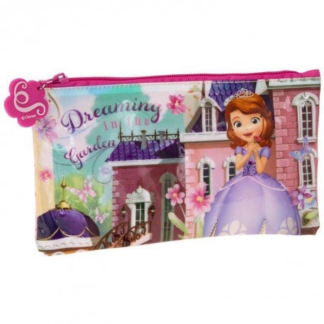 BUSTINA PIATTA 1 ZIP PRINCIPESSA SOFIA DISNEY 22X12CM.PRODOTTO ORIGINALE