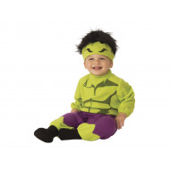 COSTUME HULK 6/12 MESI VESTITO CARNEVALE COMPLETO DI TUTA FELPATA E CAPPELLINO ORIGINAL SUPEREROE MARVEL NO ACCESSORI