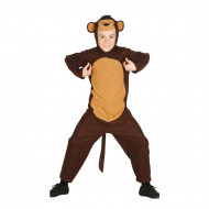 COSTUME SCIMMIA 5/6 ANNI TUTA E CAPUCCIO VESTITO DA GORILLA TRAVESTIMENTI DI CARNEVALE ANIMALI DELLA GIUNGLA NO ACCESSOR