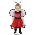 COSTUME CARNEVALE COCCINELLA BABY 12/18 MESI VESTITO COMPLETO DI ALI E CERCHIETTO FIABE ANIMALI DEL BOSCO NO ACCESSORI