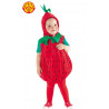 COSTUME FRAGOLINA BABY 12/24MESI VESTITO CARNEVALE TUTA CALZE E COPRICAPO PER TRAVESTIMENTI A TEMA FRUTTA NO ACCESSORI