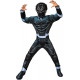 COSTUME BLACK PANTHER AVENGERS 5/6 ANNI VESTITO CARNEVALE COMPLETO TUTA COPRISCARPE E MASCHERA SUPEREROE NO ACCESSORI