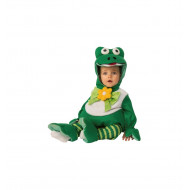 COSTUME RANA 12/24MESI VESTITO CARNEVALE TUTA CON FIORE C/PIEDI E COPRICAPO PER TRAVESTIMENTI A TEMA ANIMALI NO ACCESSOR
