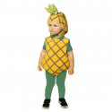 COSTUME ANANAS BABY 12/24MESI VESTITO CARNEVALE TUTA CALZE E COPRICAPO PER TRAVESTIMENTI A TEMA FRUTTA NO ACCESSORI