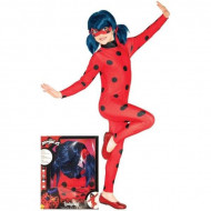 COSTUME MIRACULOUS 3/4 ANNI VESTITO CARNEVALE LADYBUG COMPLETO TUTA PARRUCCA E MASCHERINA ORIGINALE NO ACCESSORI