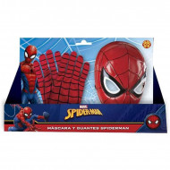 SET SPIDER MAN MASCHERA RIGIDA E GUANTI PER TRAVESTIMENTI DI CARNEVALE A TEMA UOMO RAGNO MARVEL OFFICIAL PRODUCT RUBIES