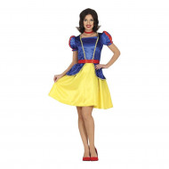 COSTUME CARNEVALE PRINCIPESSA DEL BOSCO ADULTA VESTITO TG.M PER TRAVESTIMENTI A TEMA FATE FIABE BIANCANEVE NO ACCESSORI