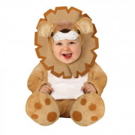 COSTUME CARNEVALE LEONE 12/18 MESI VESTITO TUTA PIEDI E CAPPUCCIO TRAVESTIMENTI A TEMA IL RE DELLA GIUNGLA NO ACCESSORI