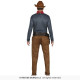 COSTUME CARNEVALE COWBOY UOMO TG.L VESTITO DA MANDRIANO WESTERN RODEO MAGLIETTA CON GILET PANTALONI CINTURA NO ACCESSORI