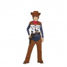 COSTUME CARNEVALE COWBOY 7/9 ANNI VESTITO DA MANDRIANO WESTERN RODEO CAMICIA CON GILET E COPRIPANTALONI NO ACCESSORI