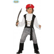 COSTUME CARNEVALE PIRATA BUCANIERE BIMBO 3/4ANNI VESTITO COMPLETO BANDANA CAMICIA C/GILET/CINTURA PANTALONE NO ACCESSORI