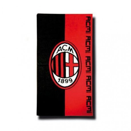 TELO MARE A.C.MILAN 75X150 COTONE 100% PRODOTTO UFFICIALE ORIGINALE UNIONTEX ITALY