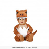COSTUME BABY T-REX 18/24 MESI VESTITO CARNEVALE E HALLOWEEN DINOSAURO COMPLETO MONOTUTA CON CAPUCCIO E CODA NO ACCESSORI