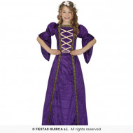 COSTUME CARNEVALE MEDIEVALE 7/9 ANNI A TEMA MEDIOEVO LADY PRINCIPESSA DI CORTE NOBILDONNA SOLO VESTITO NO ACCESSORI