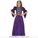COSTUME CARNEVALE MEDIEVALE 7/9 ANNI A TEMA MEDIOEVO LADY PRINCIPESSA DI CORTE NOBILDONNA SOLO VESTITO NO ACCESSORI