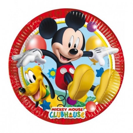 PIATTI CARTA PARTY PICCOLI MICKEY DISNEY 19,5CM.8 PEZZI