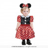 COSTUME CARNEVALE MOUSY TOPOLINA BABY 18/24MESI VESTITO E CERCHIETTO TRAVESTIMENTI A TEMA MINNIE NON ORIGINALE NO ACCESS