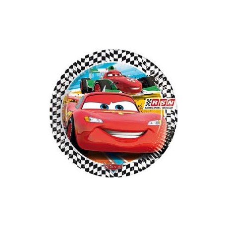 PIATTI CARTA PICCOLI CARS DISNEY 19,5CM.8 PEZZI