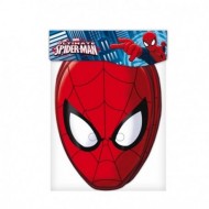 BLISTER 6 MASCHERE DI CARTA CON ELASTICO SPIDERMAN MARVEL PRODOTTO ORIGINALE