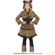 COSTUME CARNEVALE BAMBINA LEOPARDO 7/9ANNI VESTITO COMPLETO GIACCA C/CAPPUCCIO CAMICIA GUANTI SCALDAMUSCOLI NO ACCESSORI