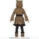 COSTUME CARNEVALE BAMBINA LEOPARDO 7/9ANNI VESTITO COMPLETO GIACCA C/CAPPUCCIO CAMICIA GUANTI SCALDAMUSCOLI NO ACCESSORI