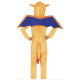 COSTUME CARNEVALE DRAGO DI FUOCO 10/12 ANNI PIGIAMONE VESTITO DRAGON MONOTUTA COMPLETO CAPUCCIO ALI CODA NO ACCESSORI